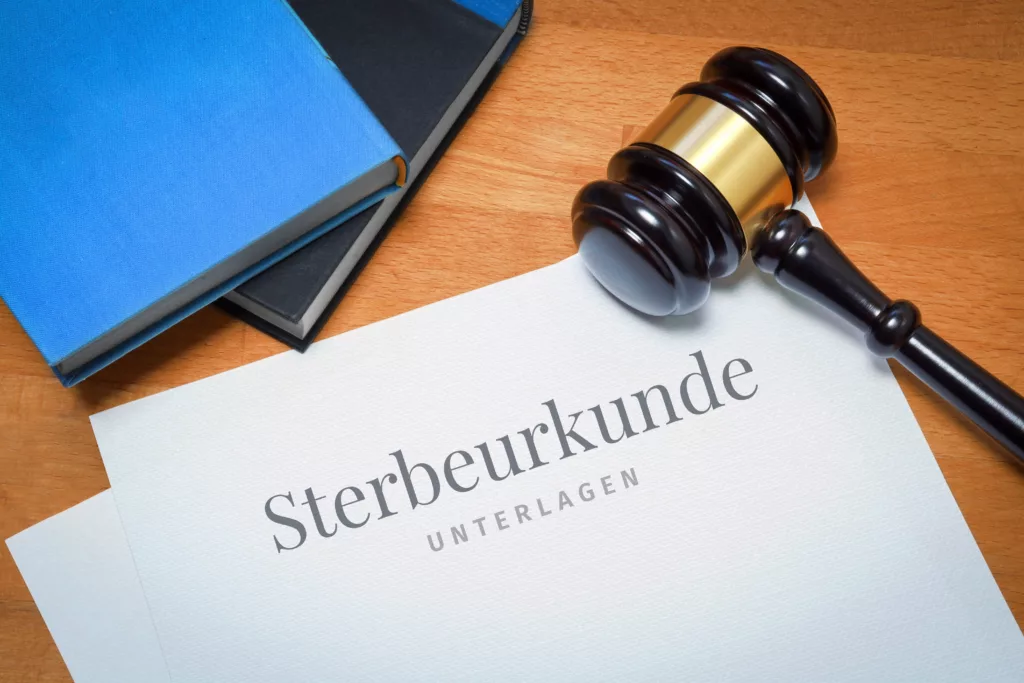 Die Sterbeurkunde ist für viele wichtige Verfahren nötig.